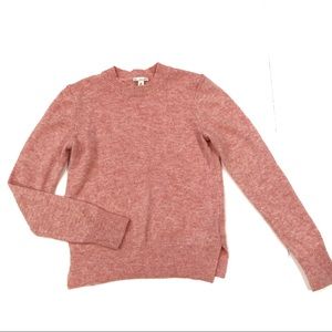 GAP heather pink crew neck lambswool sweater XS